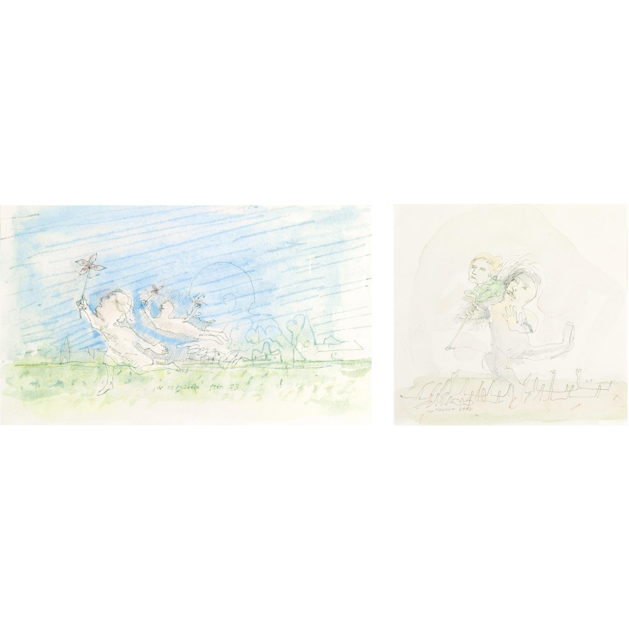 Co Westerik - Zorgeloos Buiten Zijn; Dansende Man Met Plantvrouw