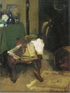 Coba Ritsema - A corner of the artist\'s studio