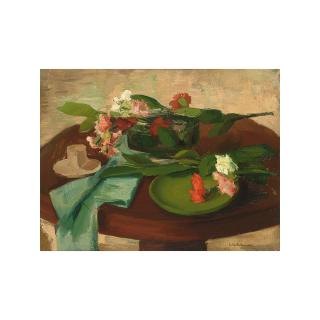 Coba Ritsema - A Flower Still Life With Carnations On A Table