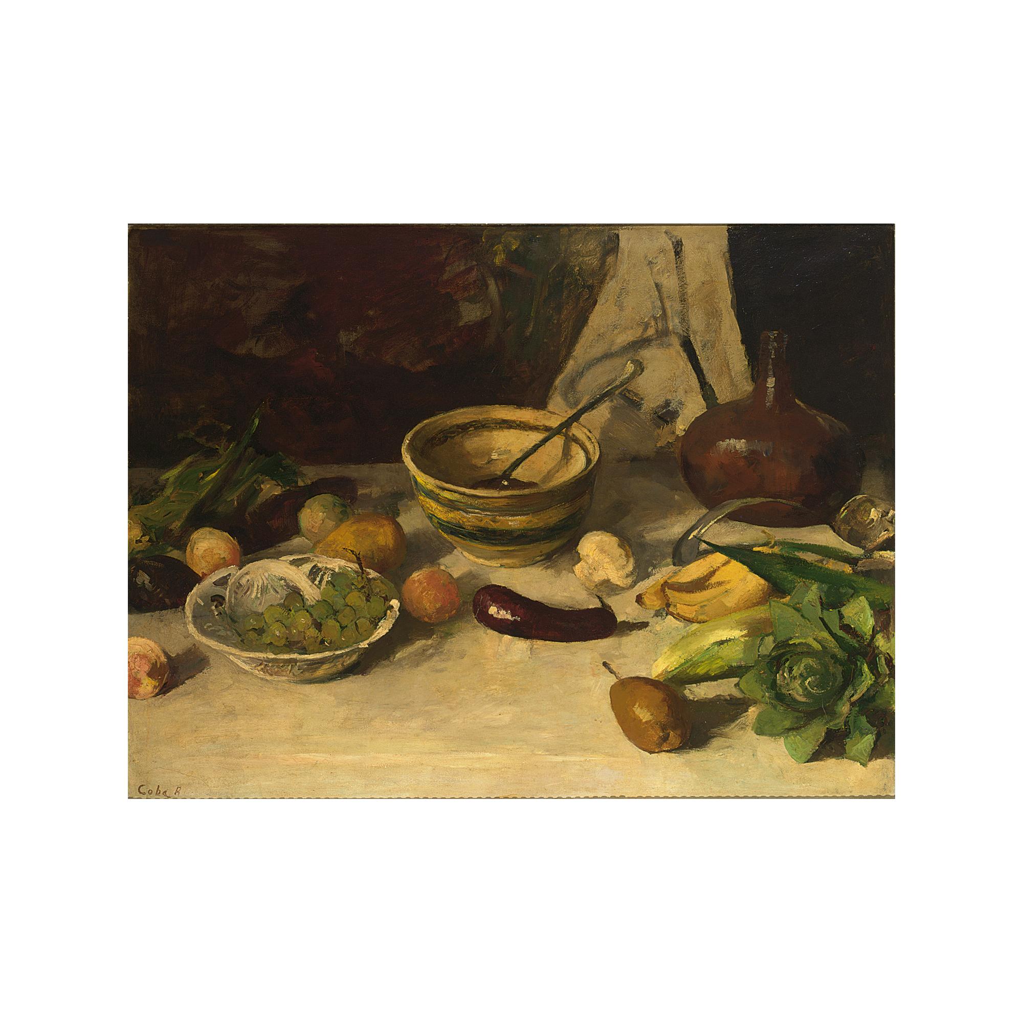 Coba Ritsema - A Kitchen Still Life With Vegatables And Fruit