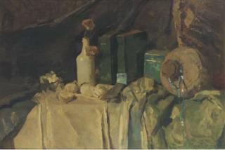 Coba Ritsema - Stilleven met blauwe boeken: the blue books