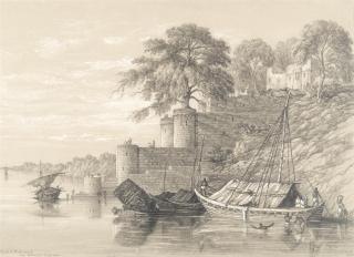 Col. George Francis White - \'Ghaut At Binderchund Near Mirapoor, R Ganges\'