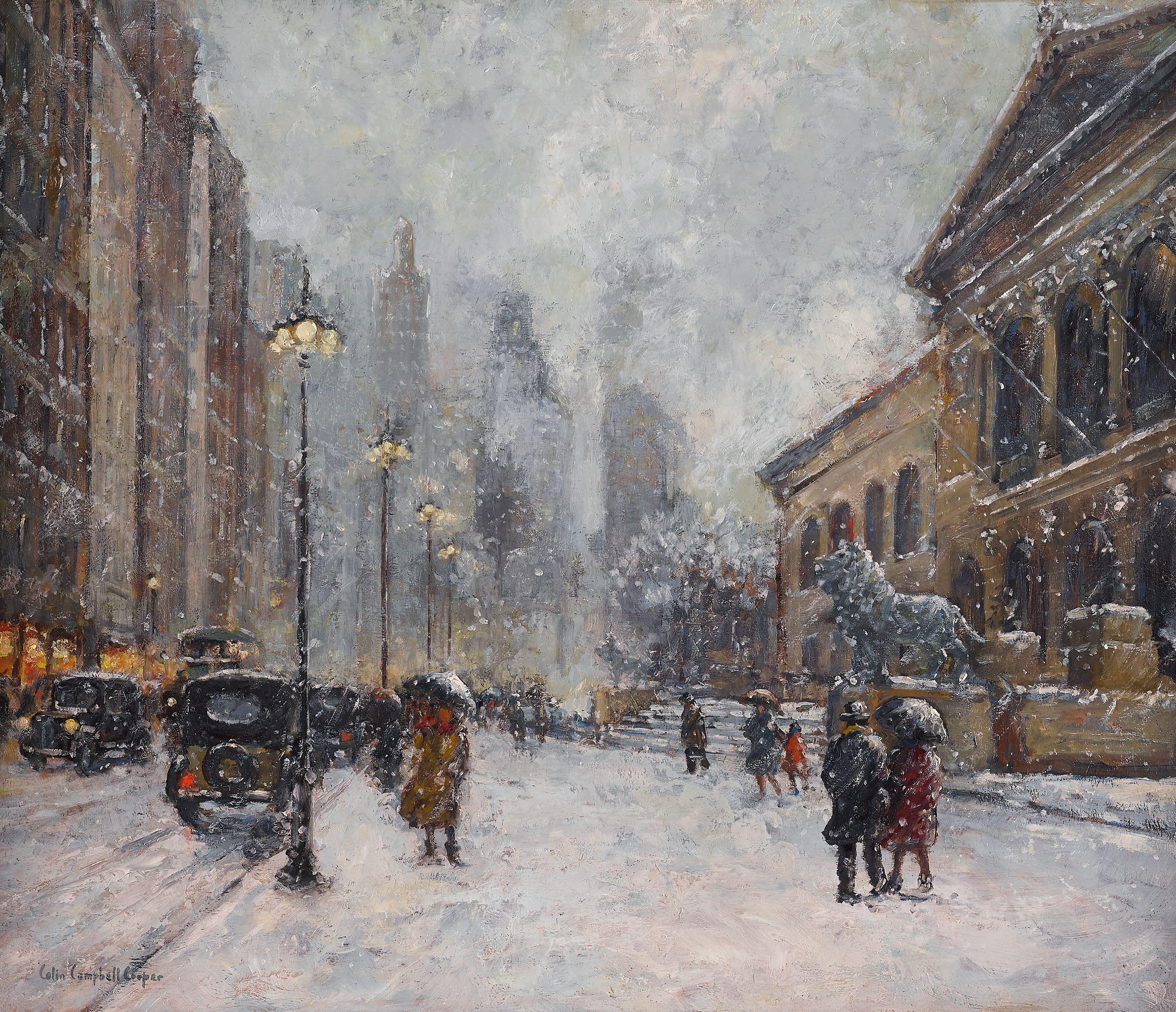 Colin Campbell Cooper - A Snowy Day, Chicago Art Institute