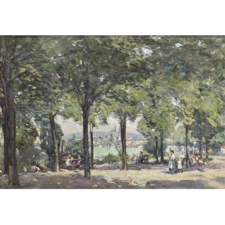 Colin Campbell Cooper - A View Of Zûrich By The Lake