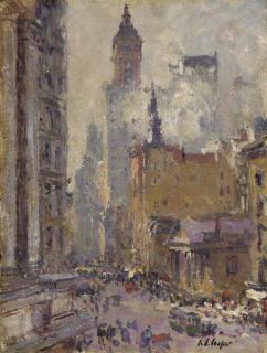 Colin Campbell Cooper - Broadway from the Post Office