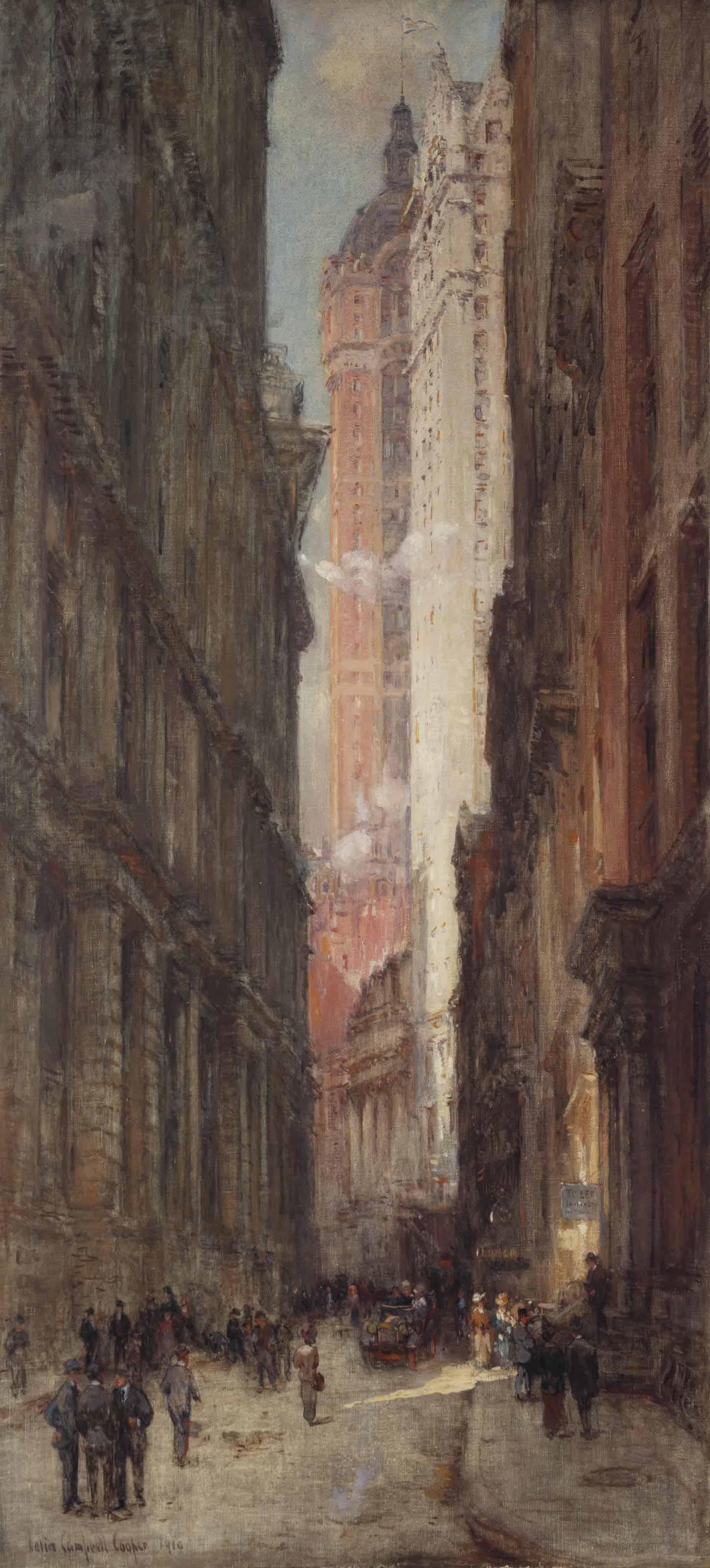 Colin Campbell Cooper - Liberty Street Crevasse, N.Y.C.