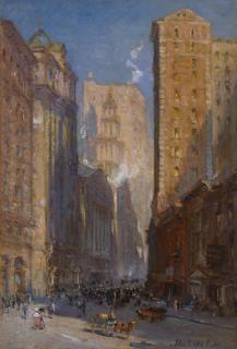 Colin Campbell Cooper - Wall and Broad Streets