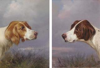 Colin Graeme Roe - A Pointer On The Scent; And A Pointer In A Landscape
