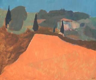 Colin Hayes R.A., R.B.A. - Landscape With Orange Field