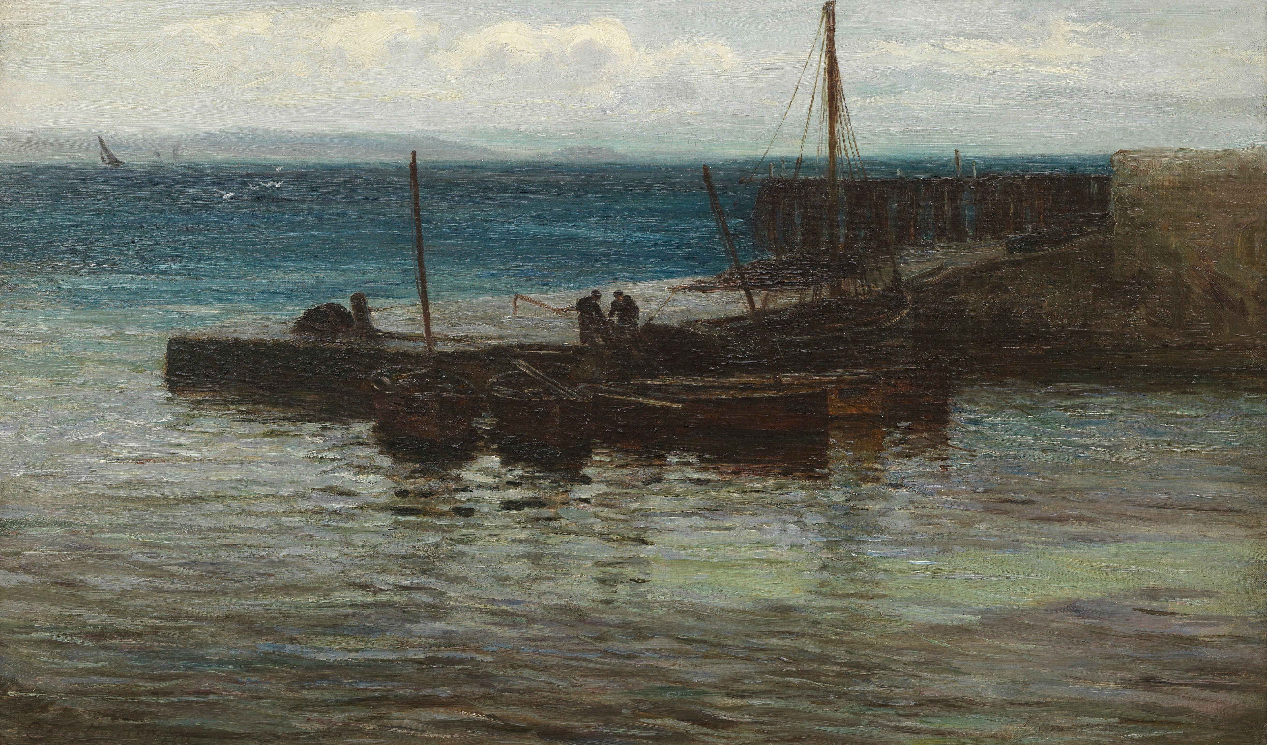 Colin Hunter, ARA RI RSW RE - Carradale Pier