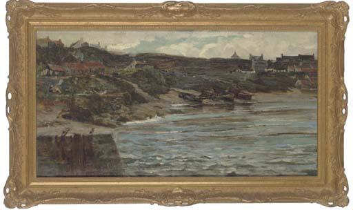 Colin Hunter - Fishing boats moored on the shore