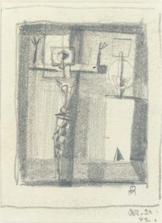 Colin Middleton, R.H.A., R.U.A. - Figure with raised arms