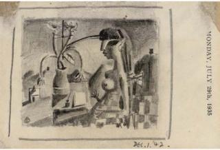 Colin Middleton, R.H.A., R.U.A. - Lady With Plant