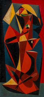 Colin Middleton R.H.A. - Abstracted figure 30.5 x 15 cm. (12 x 6 in.)