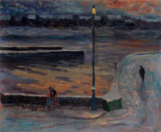 Colin Middleton R.H.A. - November Evening, Bangor Pier