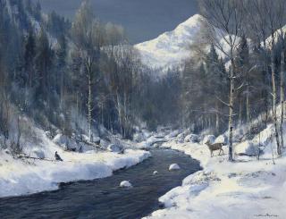 Colin W. Burns - Black Game And Roe Deer - Ben Lawers