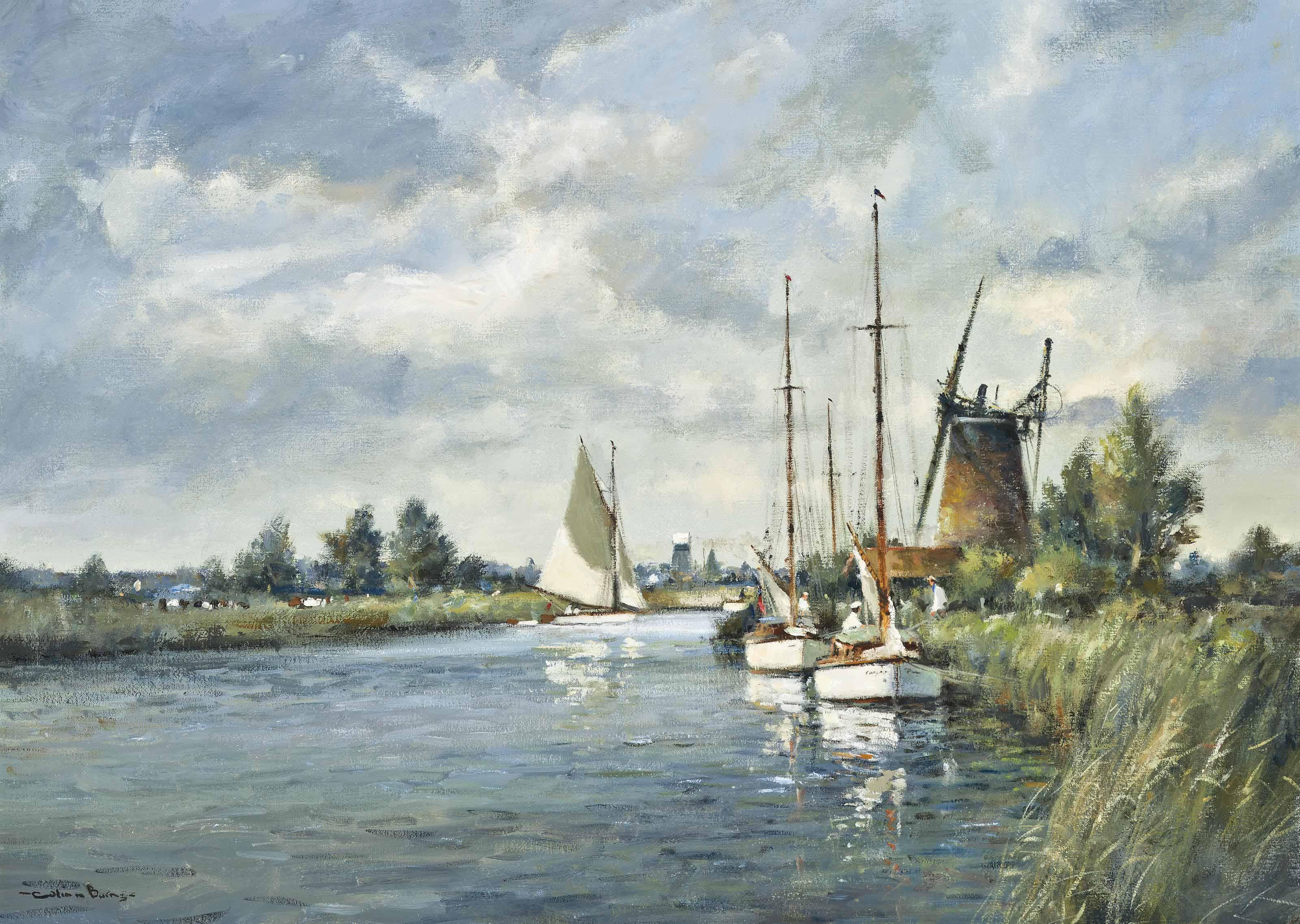 Colin W. Burns - Summer near Oby Mill, Norfolk