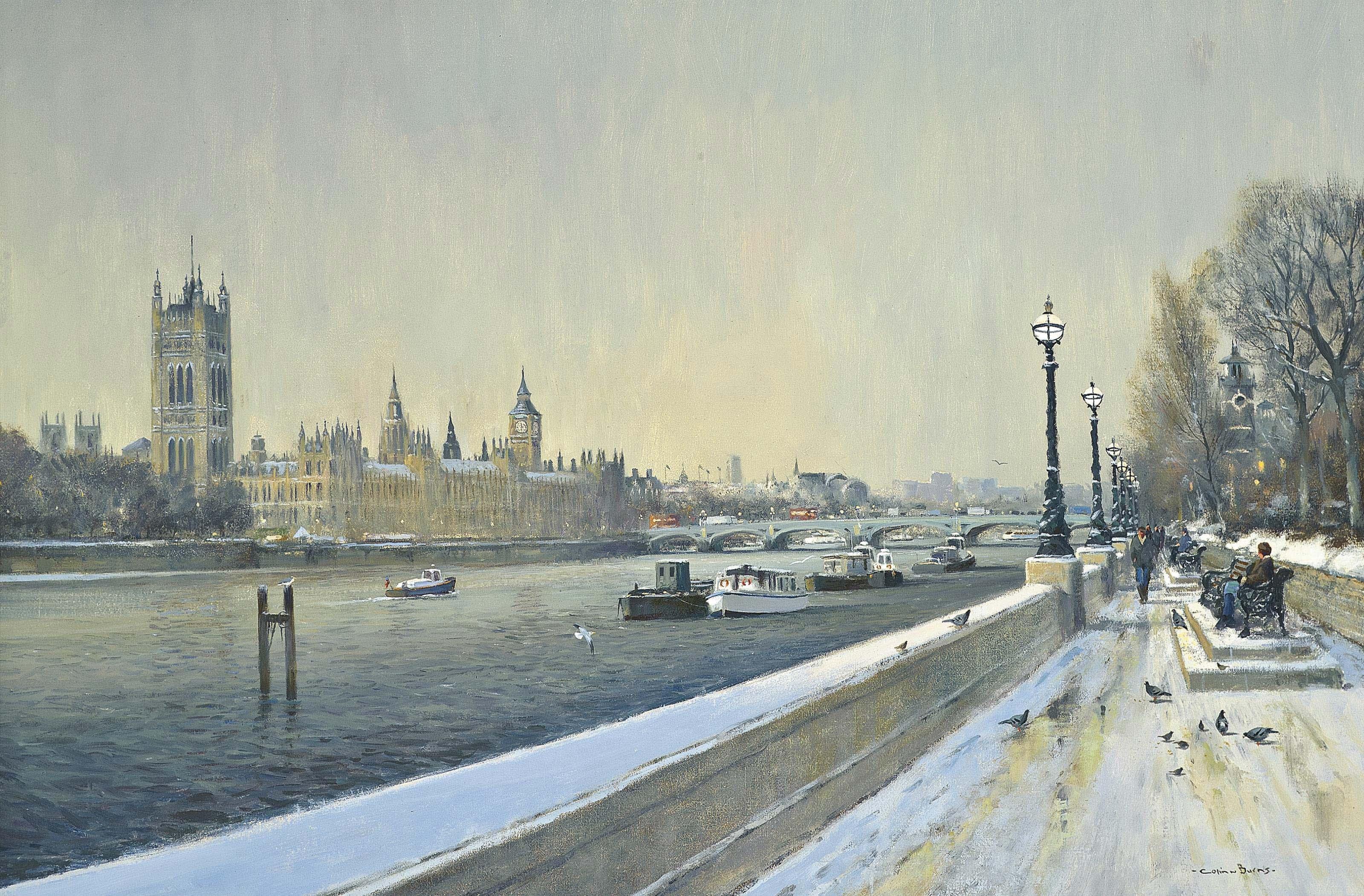 Colin W. Burns - The Thames at Westminster