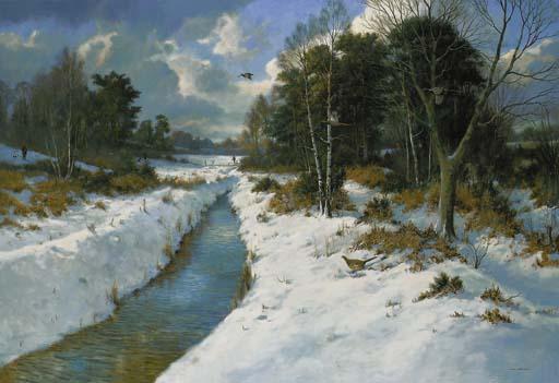 Colin W. Burns - Woodcock And Pheasant Driven Of The Covert, Thetford, Norfolk