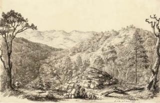 Colonel George Francis White - The artist making sketches in the foot hills of the Himalayas