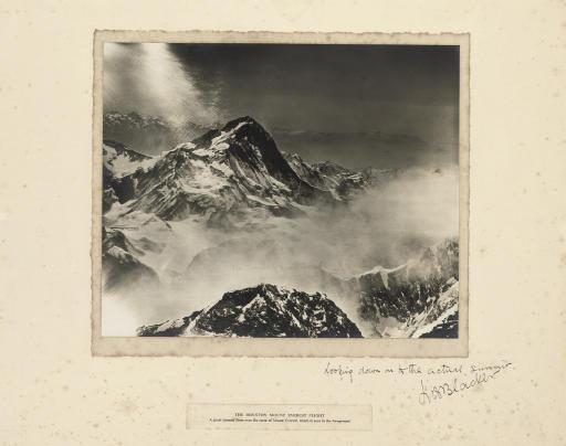 Colonel Latham Valentine Stewart Blacker - The Houston Westland Mount Everest Flight: \'A great summit from over the crest of Mount Everest, which is seen in the foreground\'