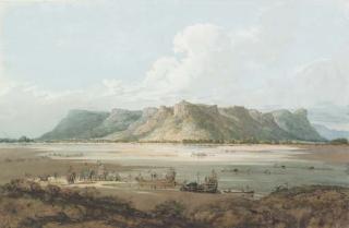 Colonel Robert Smith - Crossing the River Son with the Hill Fort at Rhotasgarh, Shahabad District