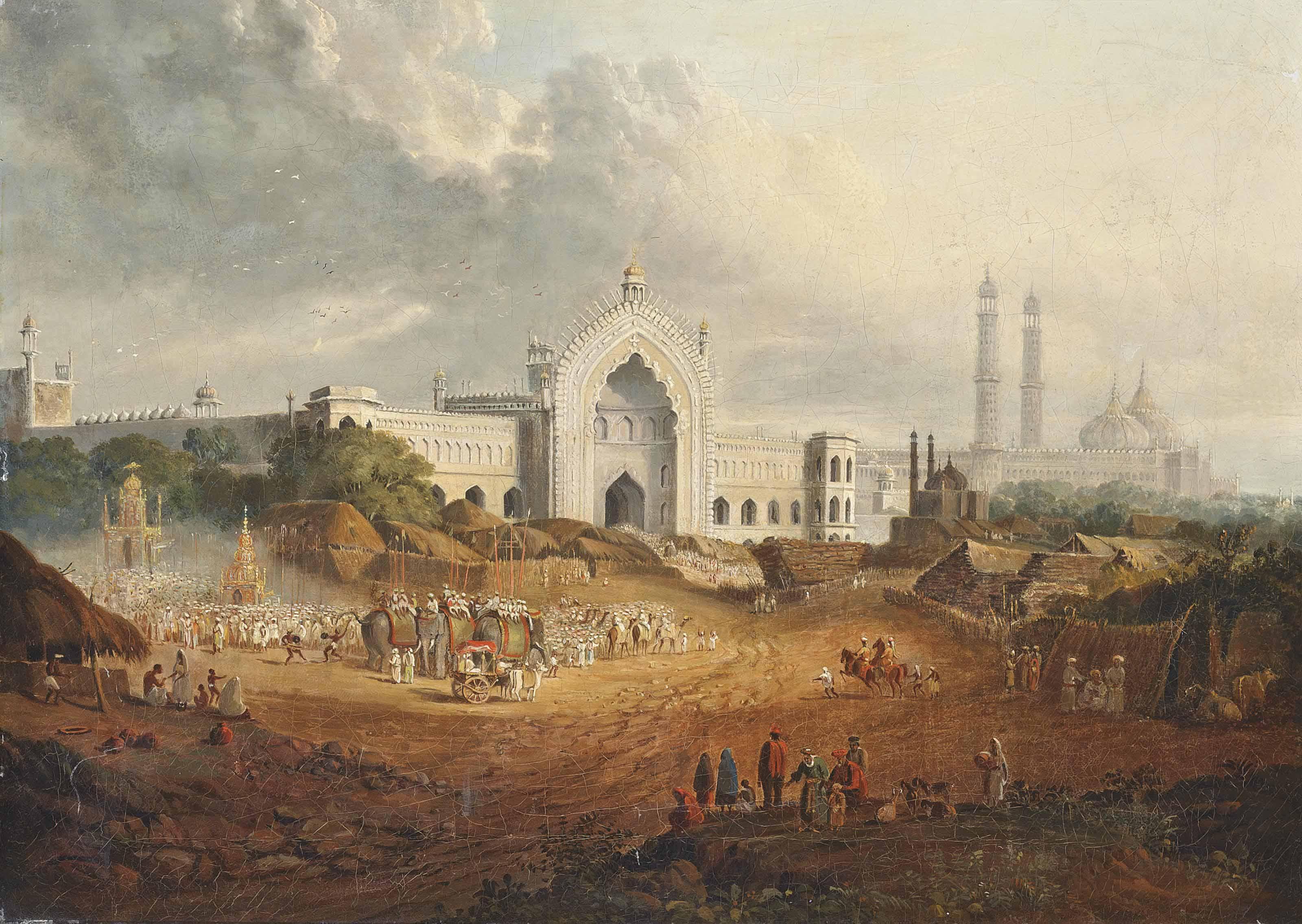Colonel Robert Smith - The Muharram procession to the Great Imambara, Lucknow