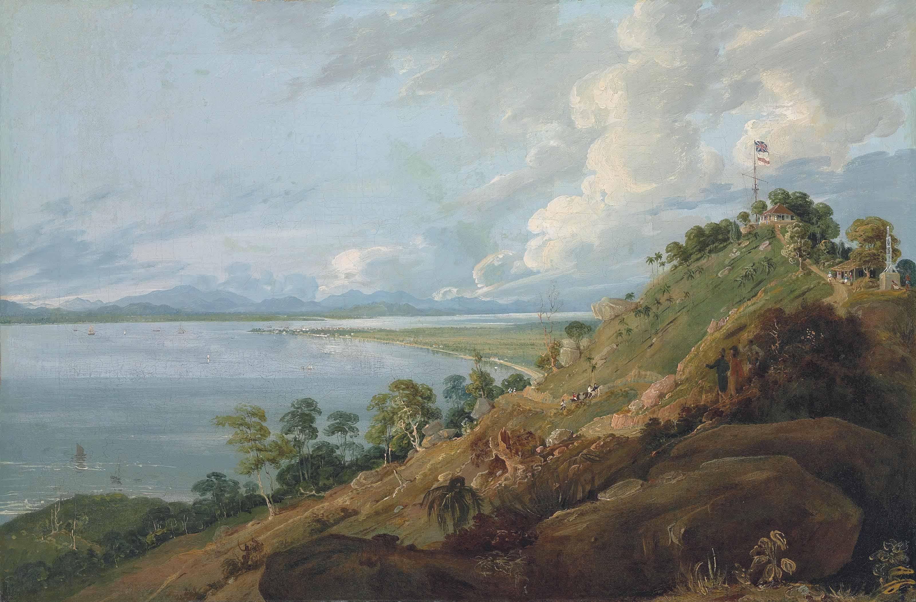 Colonel Robert Smith - View of Mount Erskine and Pulo Ticoose, Prince of Wales\' Island