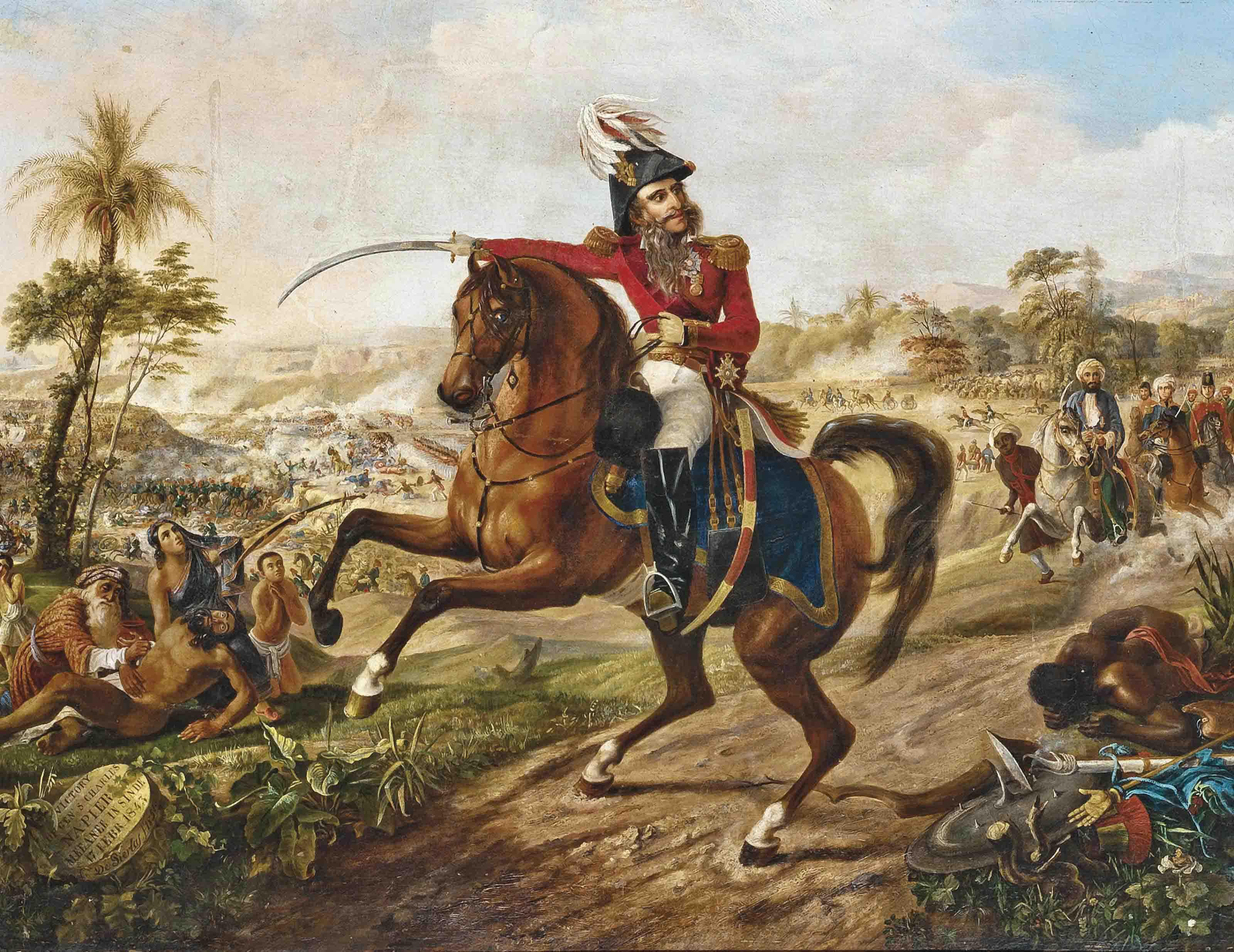 Comte Hippolyte Caïs De Pierlas - The victory of General Sir Charles Napier at the battle of Scinde
