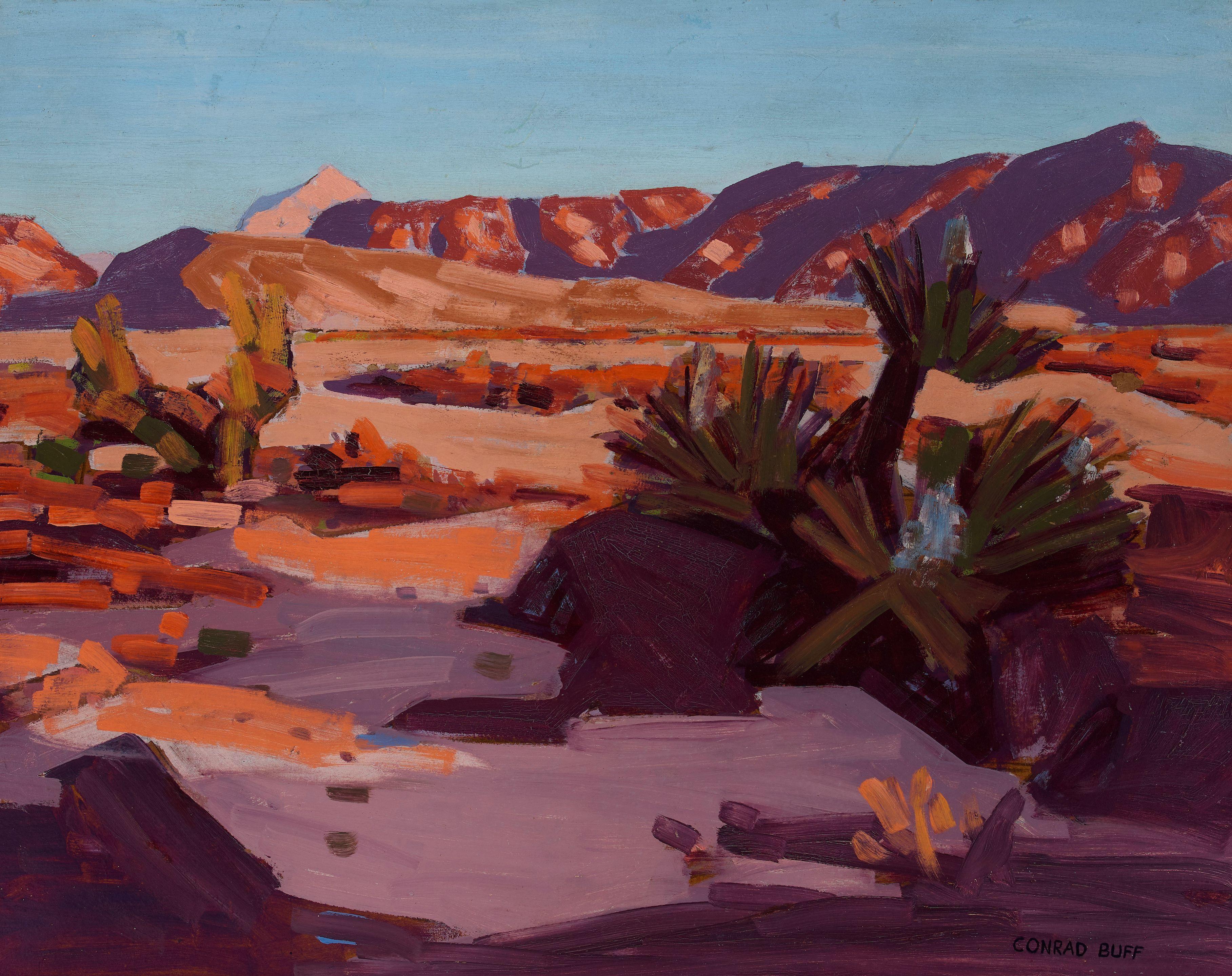 Conrad Buff - Desert Landscape 24 x 30 in. framed 31 3/4 x 37 3/4 in.