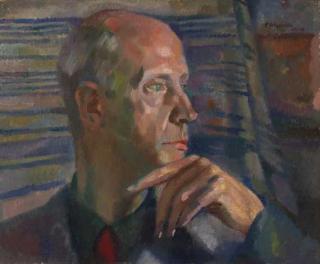 Conrad Felixmüller - Bildniskopf H. C. von der Gabelentz (Profil)