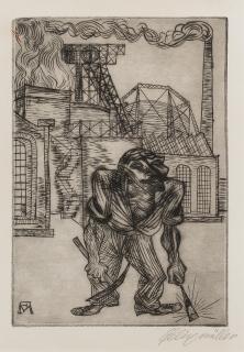 Conrad Felixmüller - Der alte Kohlenarbeiter