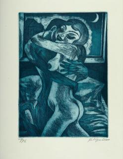 Conrad Felixmüller - Die Mondnacht.