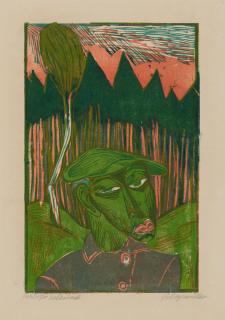 Conrad Felixmüller - Einsamer Mann im Wald