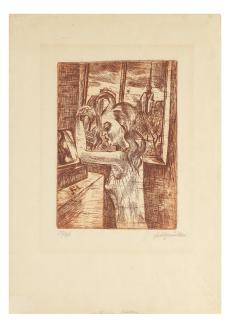 Conrad Felixmüller - Frau am Morgen – das Kämmen