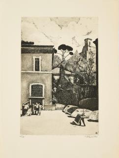 Conrad Felixmüller - Hinterhofszene.