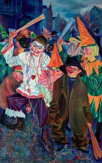 Conrad Felixmüller - Kinderfastnachtstreiben