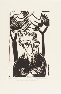 Conrad Felixmüller - „Mädchen unter Bäumen“.