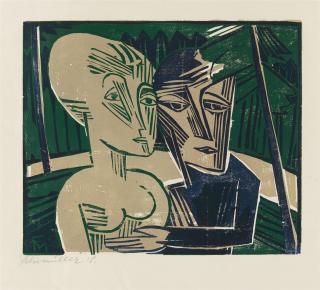 Conrad Felixmüller - Menschen im Wald (Paar im Wald)