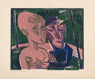 Conrad Felixmüller - Menschen im Wald