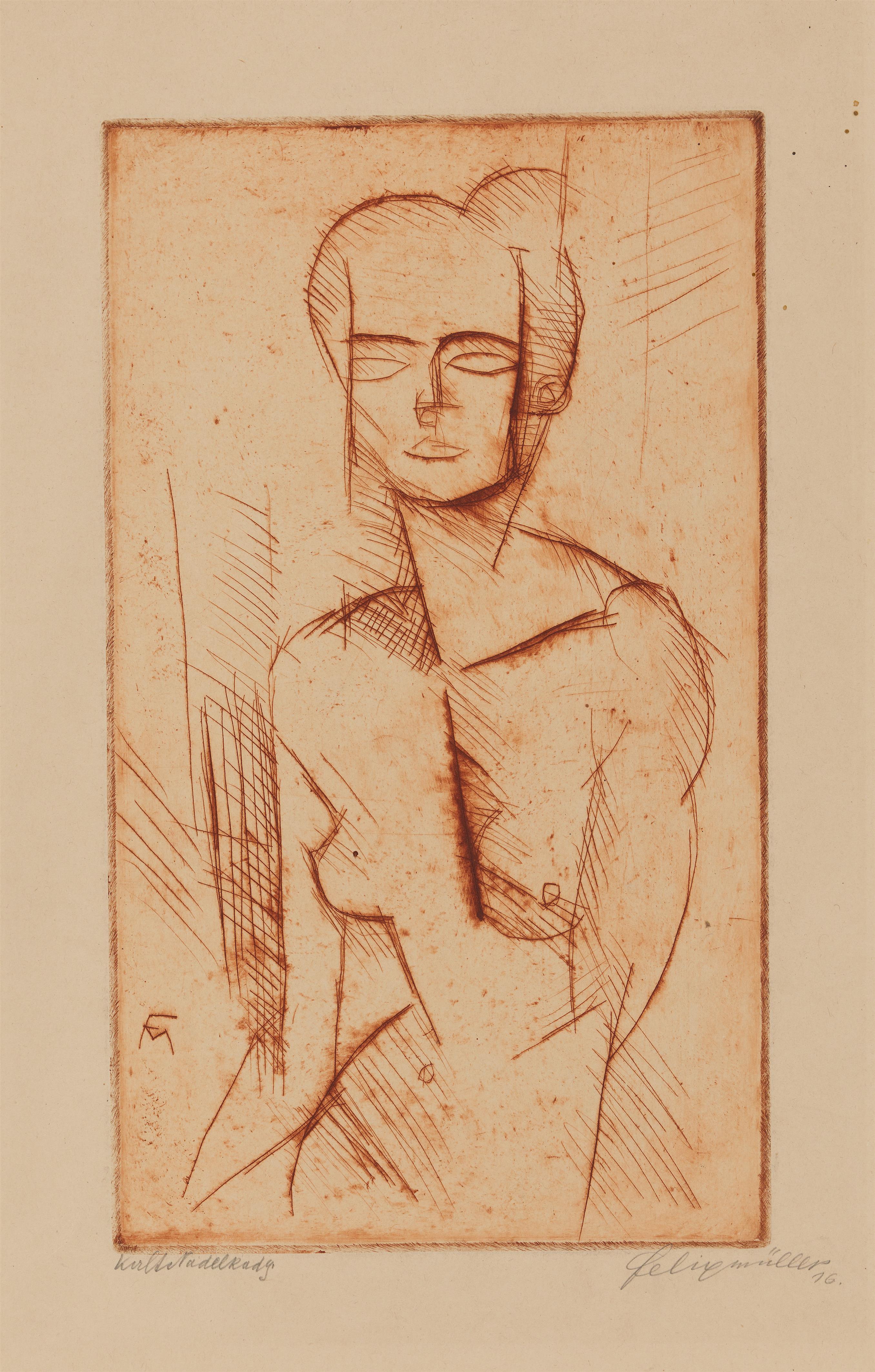 Conrad Felixmüller - Nacktes Mädchen