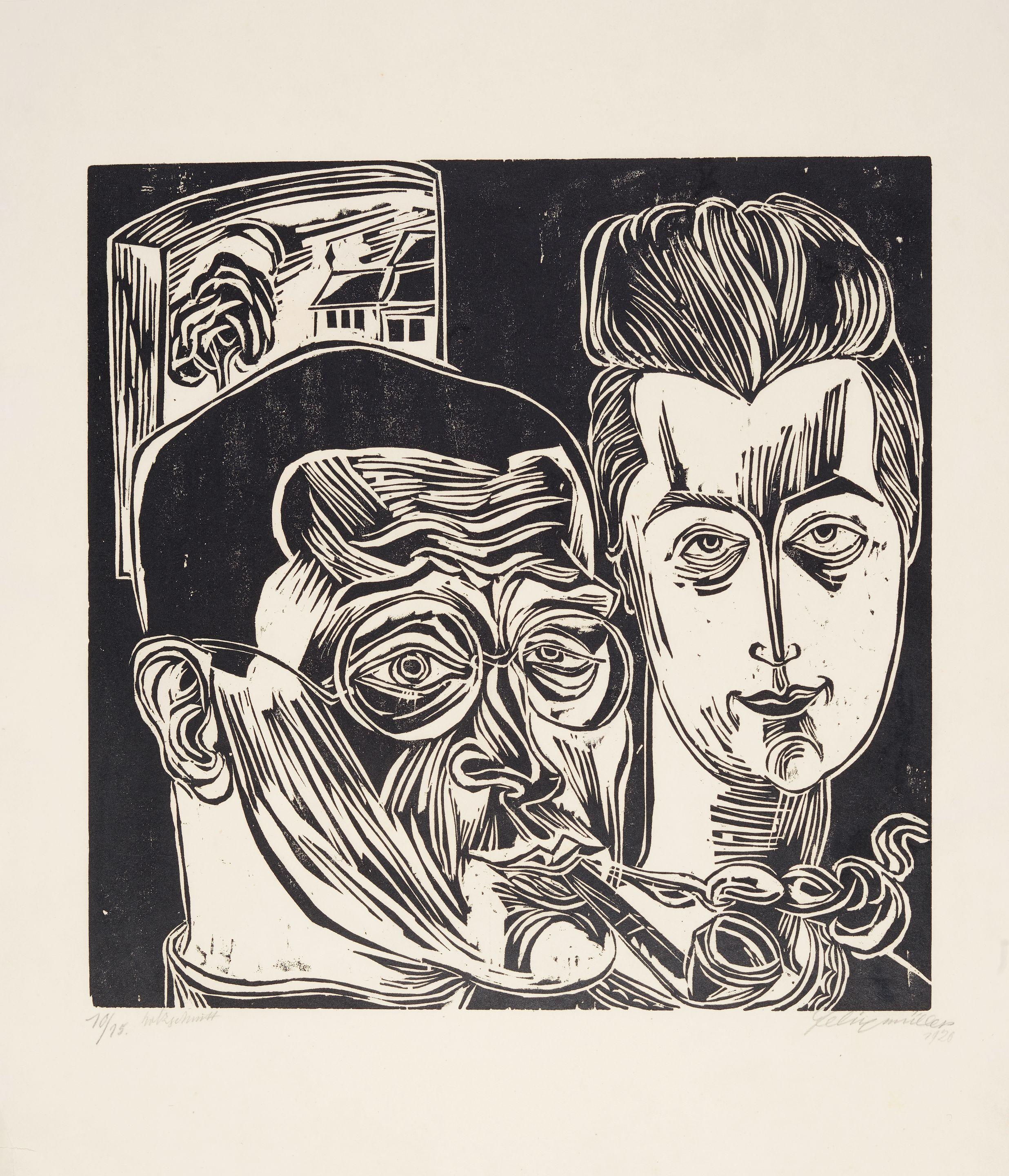 Conrad Felixmüller - Selbstbildnis mit Frau