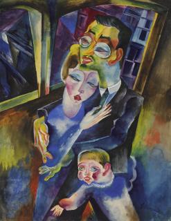 Conrad Felixmüller - Selbstbildnis Mit Meiner Frau Londa Und Meinem Sohn Titus (Self-Portrait With My Wife Londa And My Son Titus)