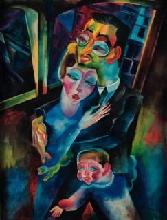 Conrad Felixmüller - Selbstbildnis mit meiner Frau Londa und meinem Sohn Titus