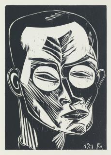 Conrad Felixmüller - Self Portrait, from Deutsche Graphiker der Gegenwart