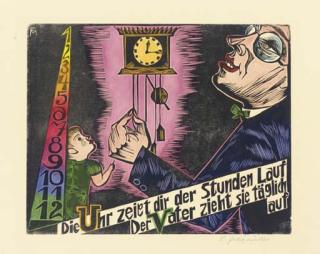 Conrad Felixmüller - U-V, From Abc - Ein Geschütteltes, Gekütteltes Alphabet... (Söhn 360)