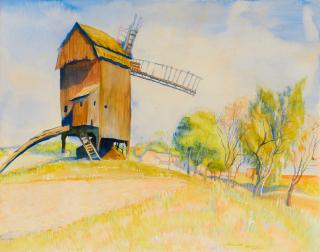Conrad Felixmüller - Windmühle bei Gebersdorf/Teltow.