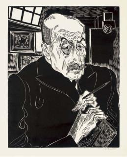 Conrad Felixmuller - Bildnis Max Liebermann (Söhn 366)