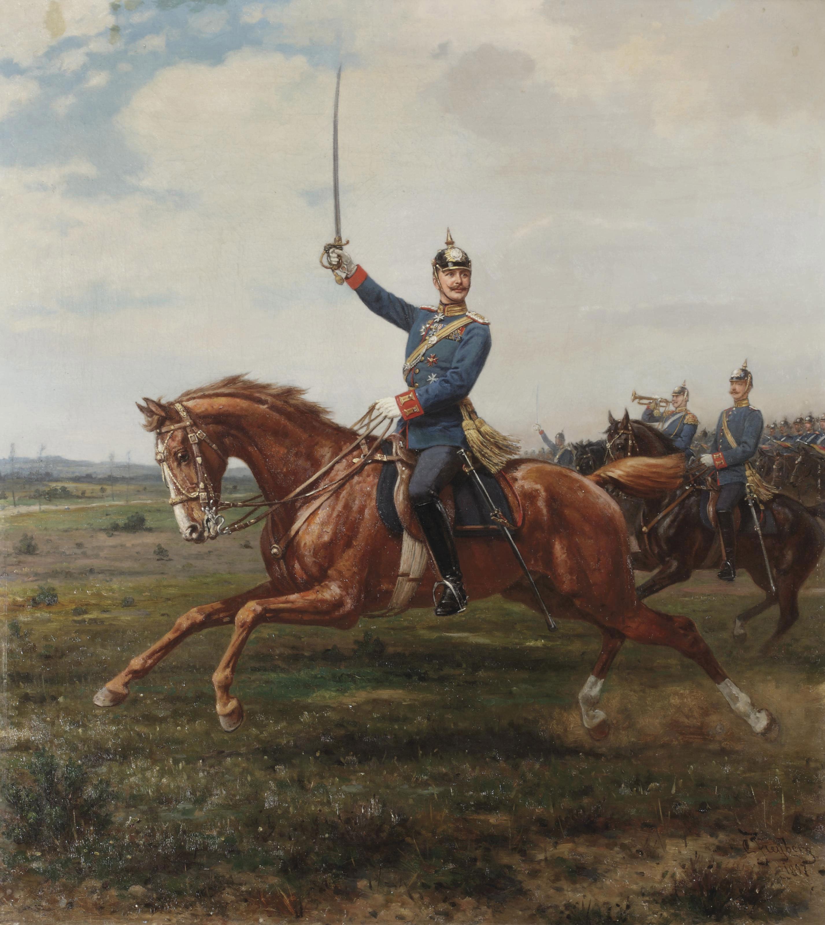 Conrad Freyberg - Lieutenant Kunz von Katzler on horseback
