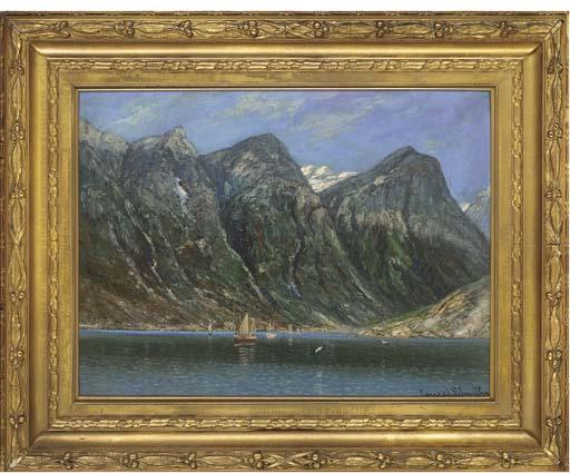 Conrad Hans Selmyhr - Sailing Boats In A Fjord